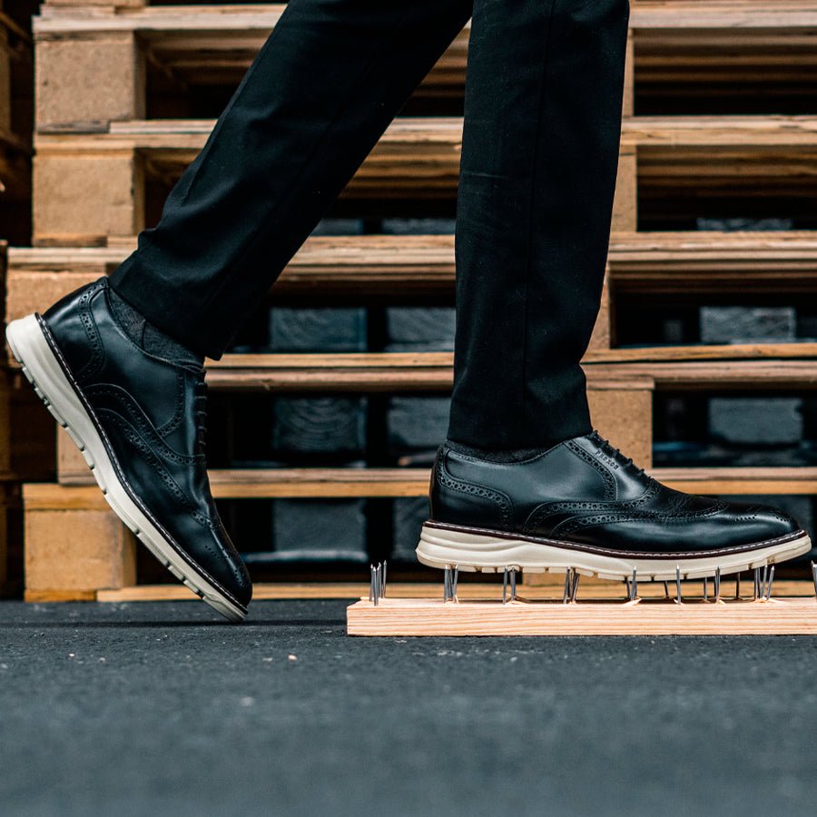 Steel Toe Oxford Shoe Volta Black Active Safe by Proxon Premium Workwear – Don't Panic Shoes