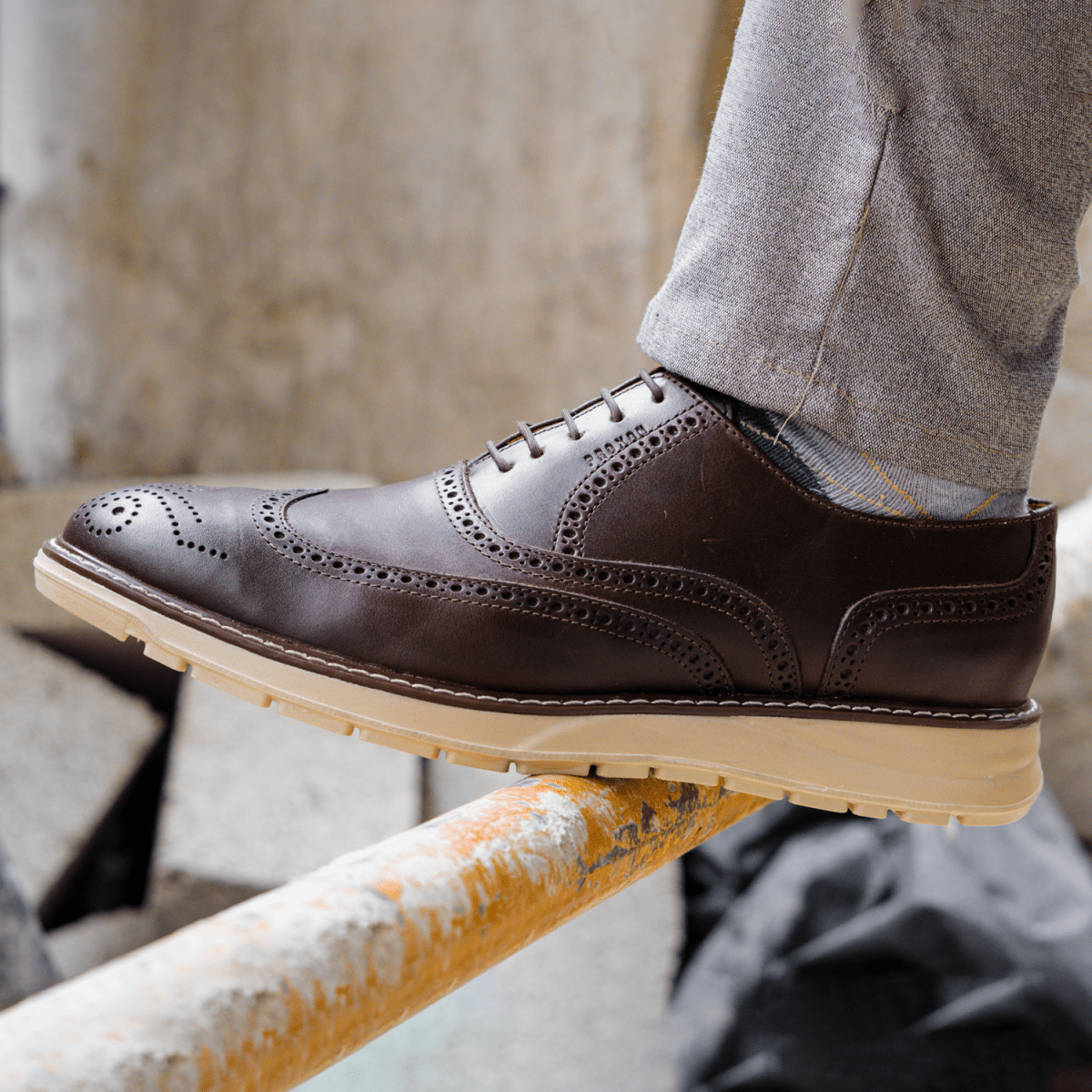 Steel Toe Oxford Shoe Volta Brown Active Safe by Proxon Premium Workwear – Don't Panic Shoes