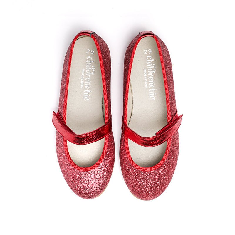 Stella Red Adjustable Velcro Cushion Insole Made In Spain fashion by Childrenchic – Don't Panic Shoes