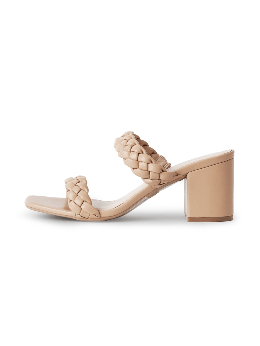 Stormi | Beige - Braid Heels by J.Adams – Don't Panic Shoes