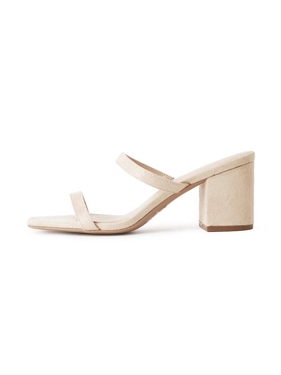 Stormi | Beige Suede Heels by J.Adams – Don't Panic Shoes