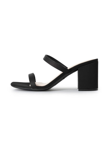 Stormi | Black Satin Heels by J.Adams – Don't Panic Shoes