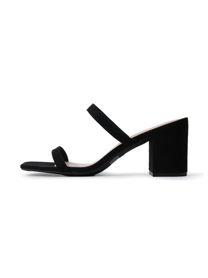 Stormi | Black Suede Heels by J.Adams – Don't Panic Shoes