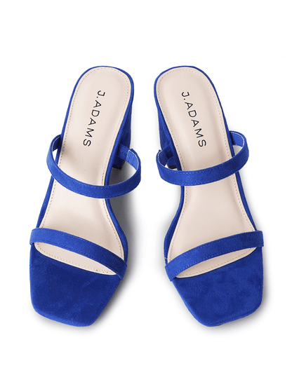 Stormi | Blue Suede Heels by J.Adams – Don't Panic Shoes