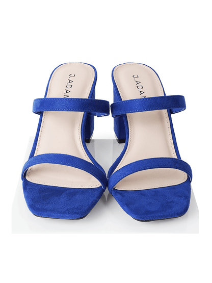 Stormi | Blue Suede Heels by J.Adams – Don't Panic Shoes