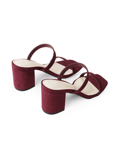 Stormi | Burgundy Suede Heels by J.Adams – Don't Panic Shoes
