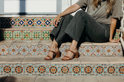 Stormi | Chestnut Suede Heels by J.Adams – Don't Panic Shoes