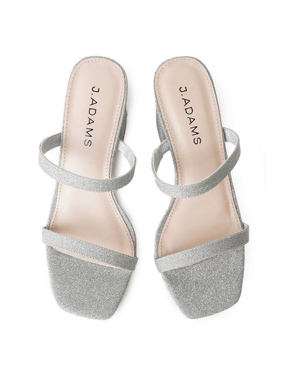 Stormi | Silver Fine Glitter Heels by J.Adams – Don't Panic Shoes