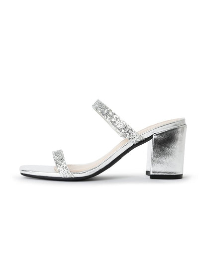 Stormi | Silver Glitter Heels by J.Adams – Don't Panic Shoes