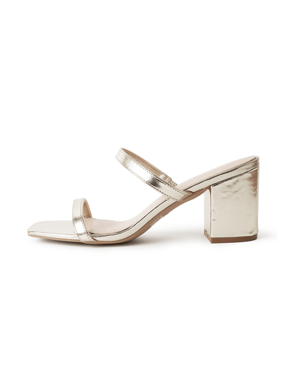 Stormi | White Gold Heels by J.Adams – Don't Panic Shoes