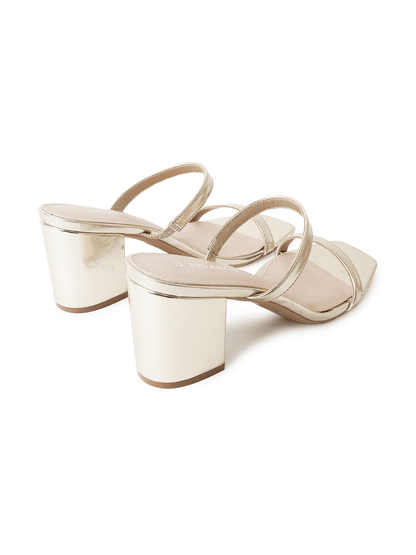 Stormi | White Gold Heels by J.Adams – Don't Panic Shoes