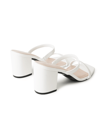 Stormi | White Heels by J.Adams – Don't Panic Shoes