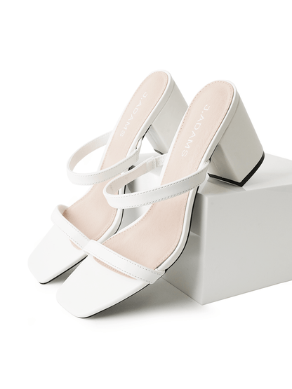 Stormi | White Heels by J.Adams – Don't Panic Shoes