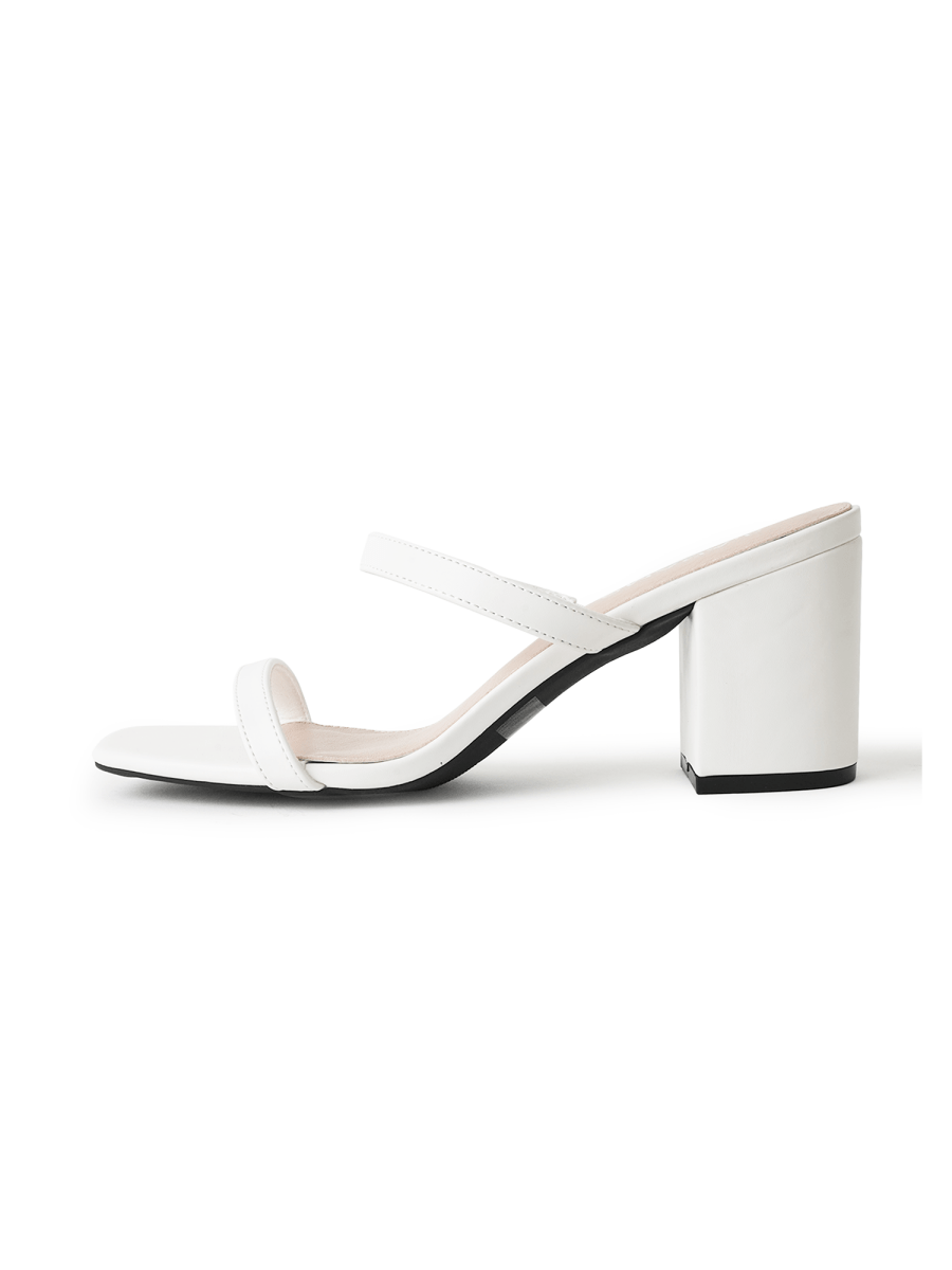 Stormi | White Heels by J.Adams – Don't Panic Shoes