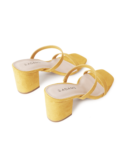 Stormi | Yellow Suede Heels by J.Adams – Don't Panic Shoes