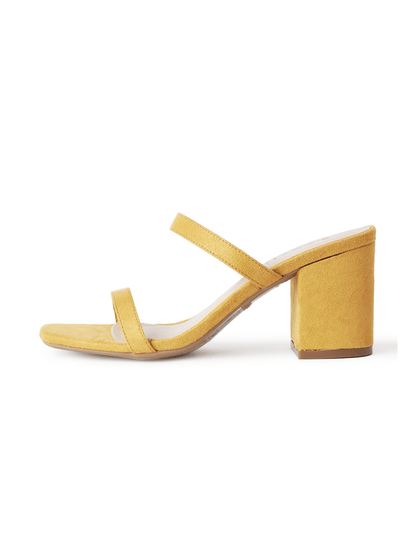 Stormi | Yellow Suede Heels by J.Adams – Don't Panic Shoes