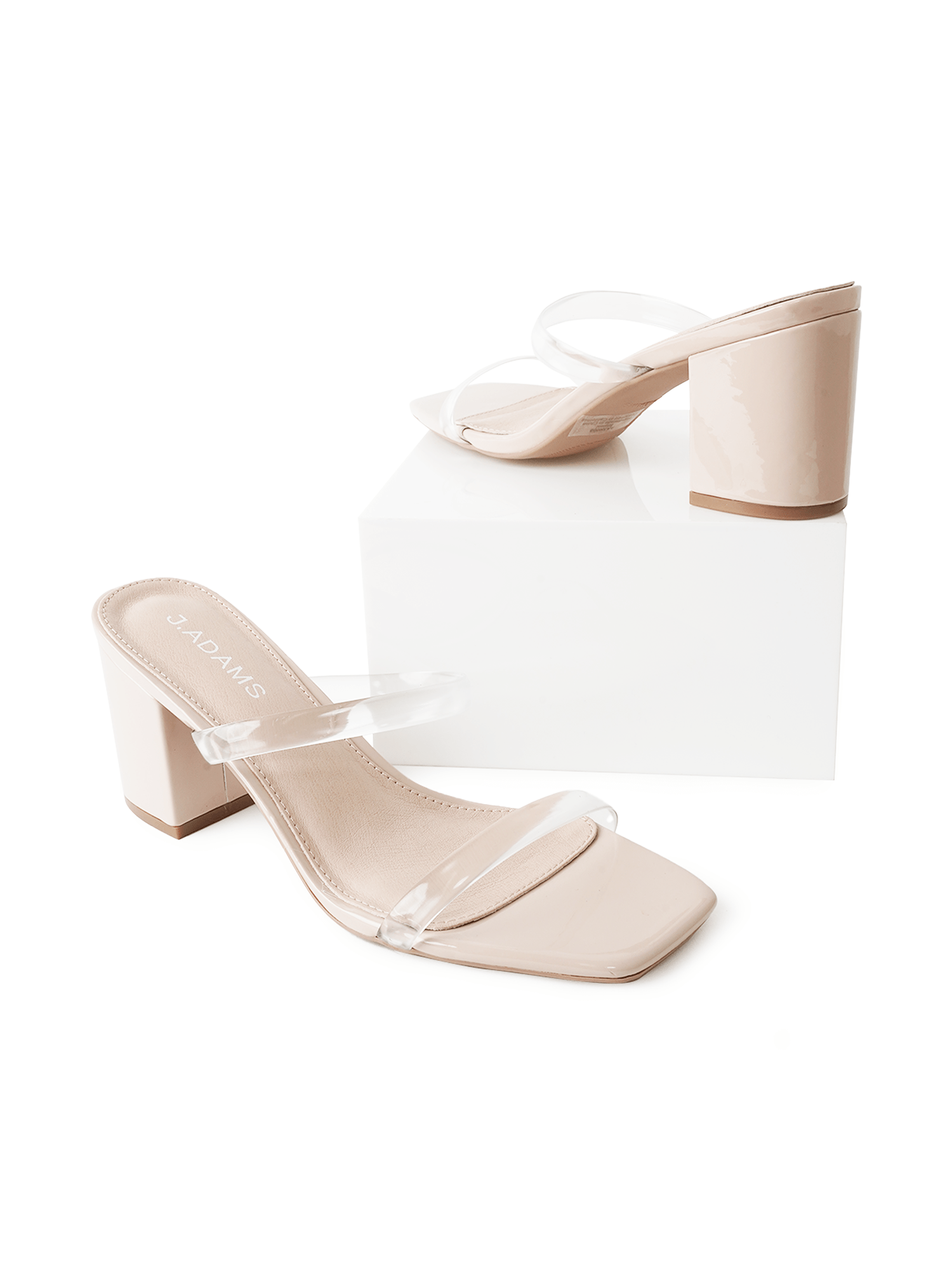 J Adams Shoes Women's Stormi | Clear/Beige Patent
