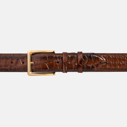 The Strat Brown Leather Belt