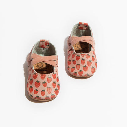 Strawberry Fields Ballet Slipper Baby Shoe Ballet Slipper by Freshly Picked – Don't Panic Shoes
