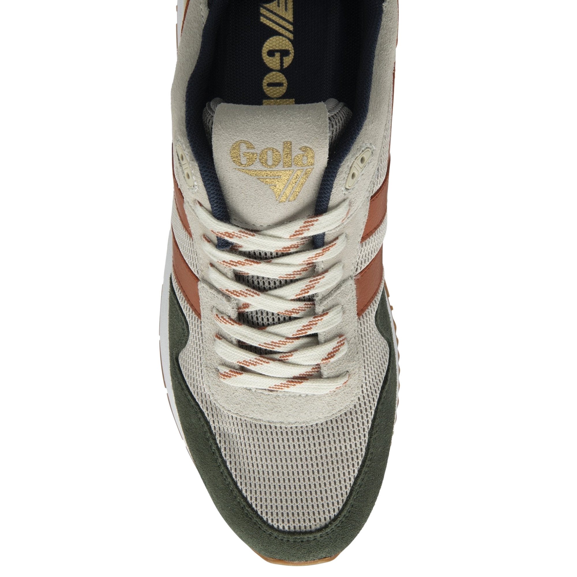 Gola Men's Delta Trainer - Off White/Dark Khaki/Moody Orange