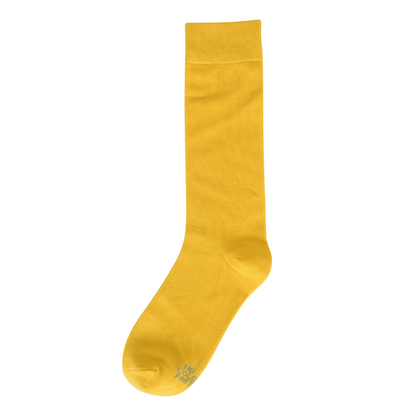 Sunshine Yellow Socks Bright Cheerful Crew Socks For Everyday Wear Unisex Comfortable Style Socks by No Cold Feet – Don't Panic Shoes