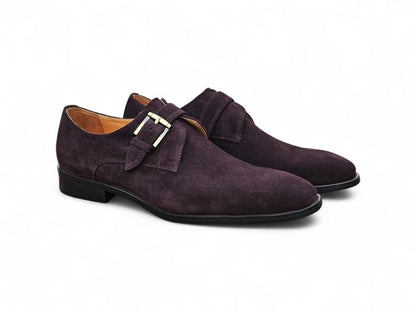 Supple Suede Single Monk Decorative Buckle Ks509 - 12s Shoes by Carrucci Shoes – Don't Panic Shoes