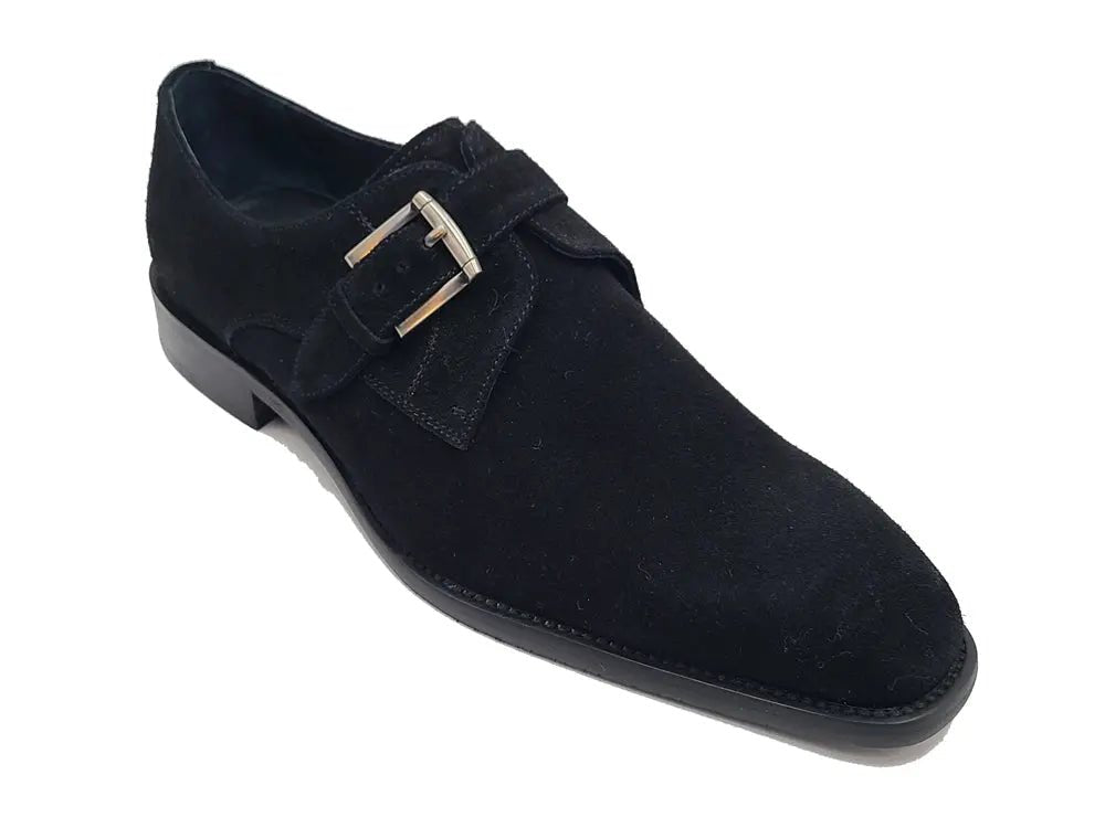 Supple Suede Single Monk Decorative Buckle Ks509 - 12s Shoes by Carrucci Shoes – Don't Panic Shoes