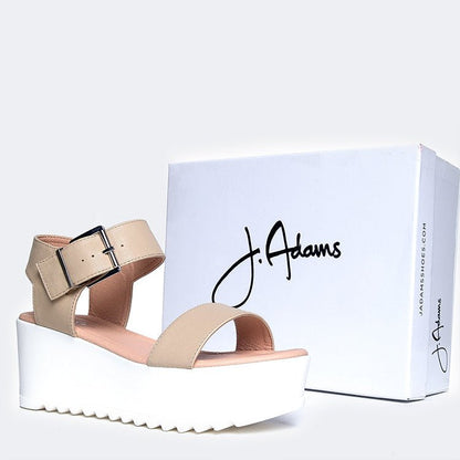 Surf | Beige Sandals by J.Adams – Don't Panic Shoes