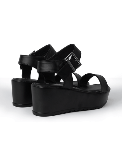 Surf | Black Sandals by J.Adams – Don't Panic Shoes