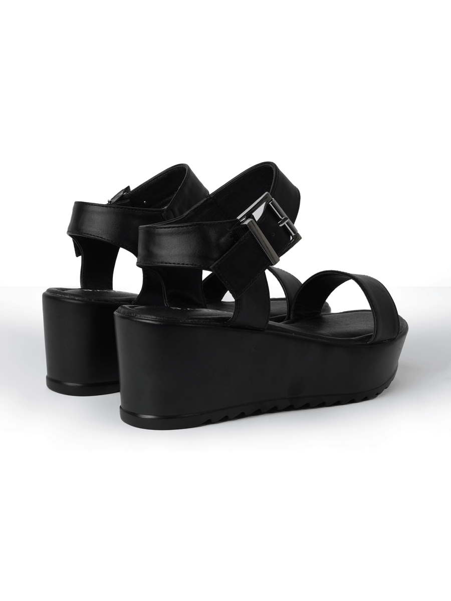 Surf | Black Sandals by J.Adams – Don't Panic Shoes