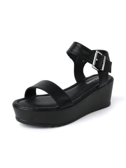 Surf | Black Sandals by J.Adams – Don't Panic Shoes