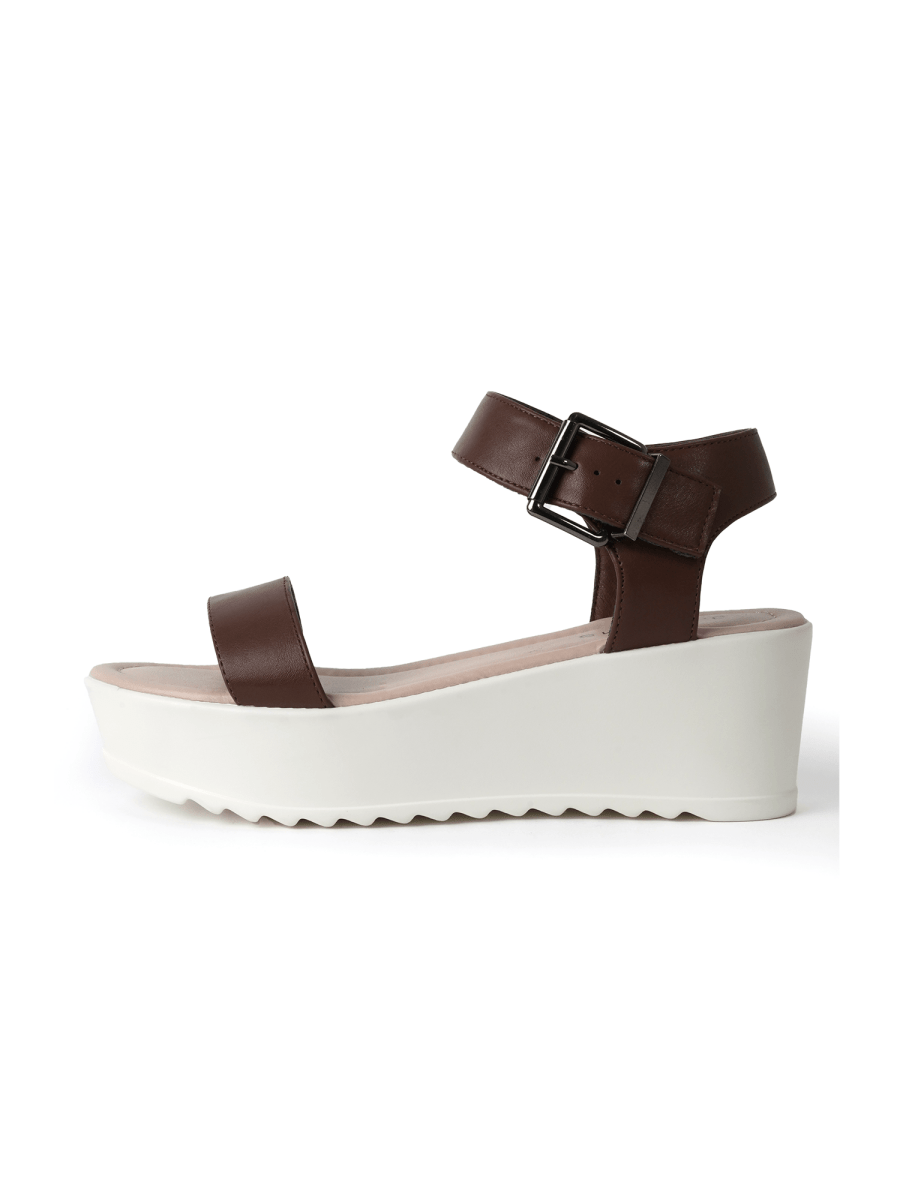 Surf | Dark Chocolate Sandals by J.Adams – Don't Panic Shoes