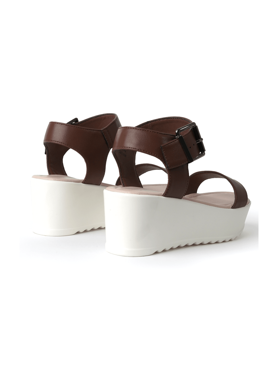 Surf | Dark Chocolate Sandals by J.Adams – Don't Panic Shoes