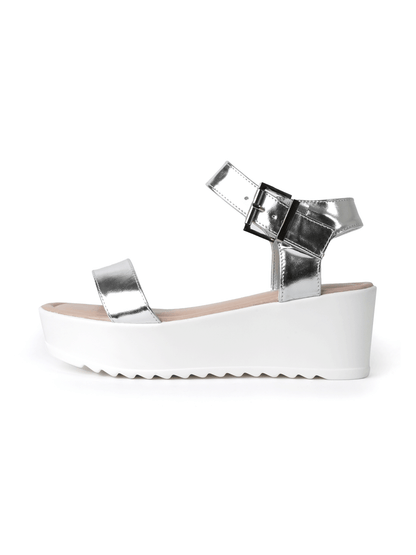Surf | Silver Sandals by J.Adams – Don't Panic Shoes