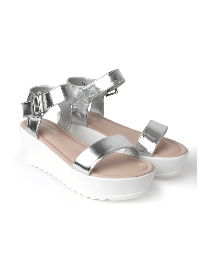 Surf | Silver Sandals by J.Adams – Don't Panic Shoes