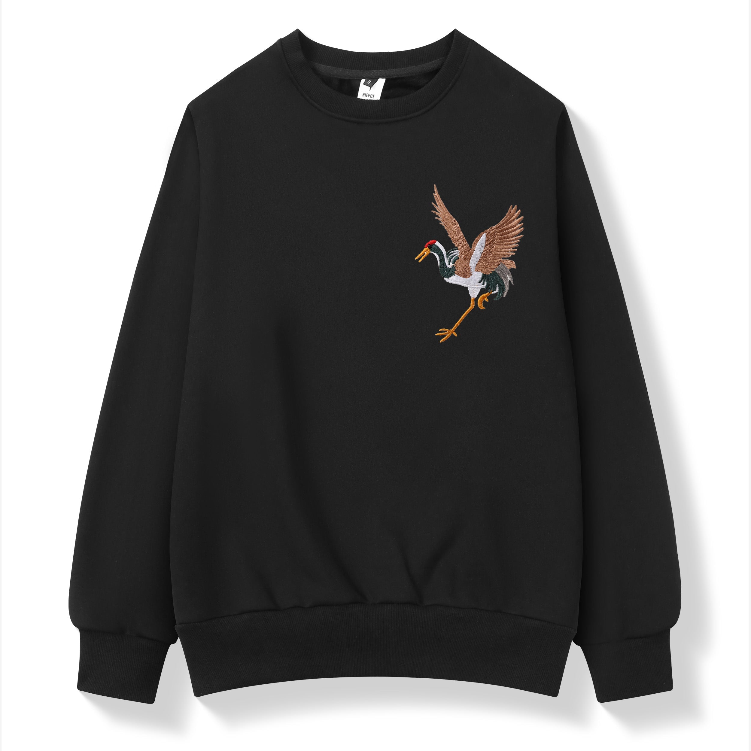 Niepce SW9016 Embroidery Crane Sweater