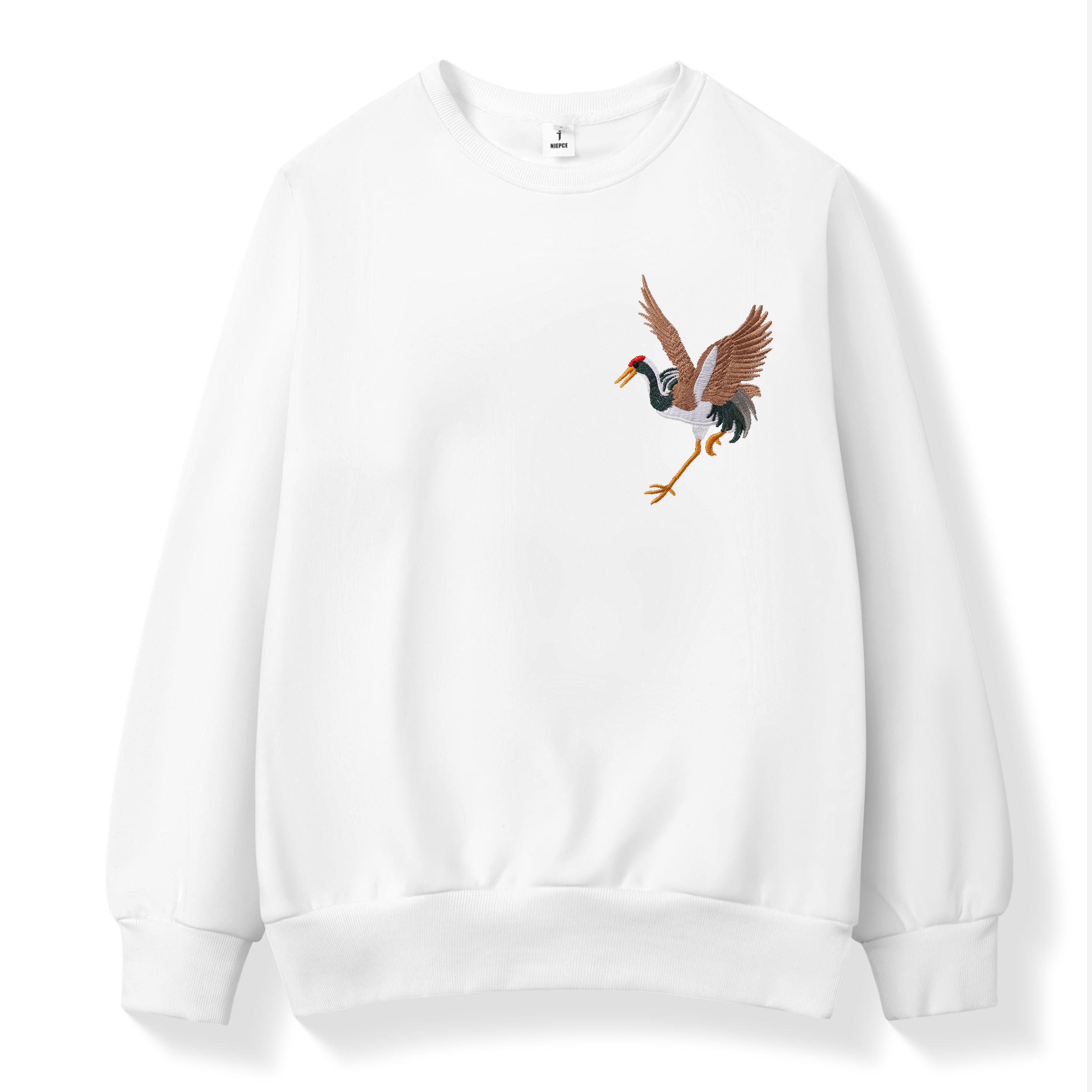 Niepce SW9016 Embroidery Crane Sweater