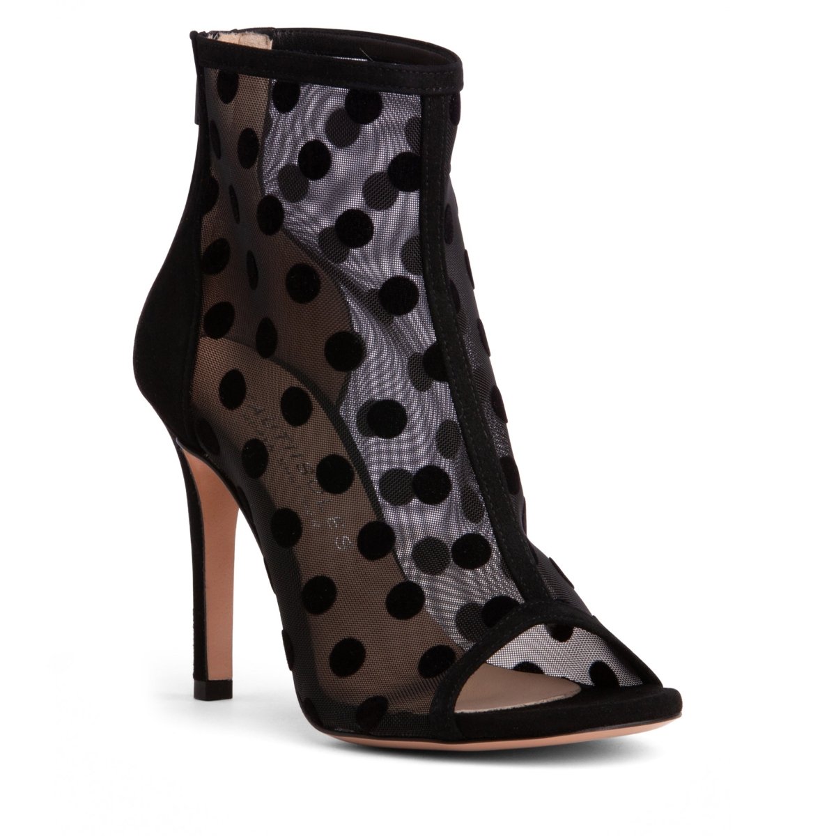 Tatiana Women’S Suede Mesh Polka Dot Stiletto Bootie Bootie by Beautiisoles – Don't Panic Shoes
