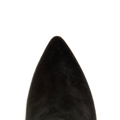 TereSa Ankle Bootie Women’s Black Suede Memory Foam 100mm Boots by Beautiisoles – Don't Panic Shoes