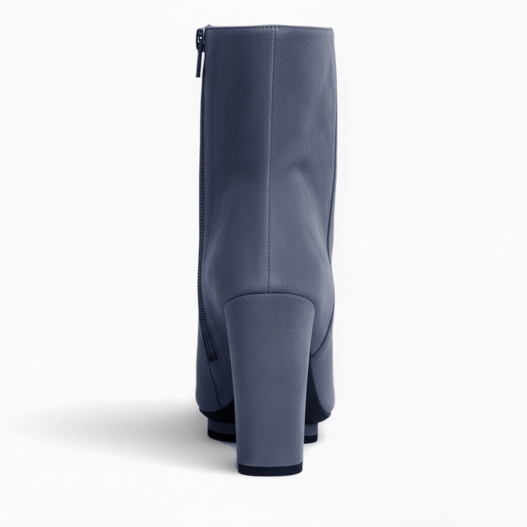 Teresa Grey Suede Ankle Bootie Hidden Platform 100mm Heel Boots by Beautiisoles – Don't Panic Shoes