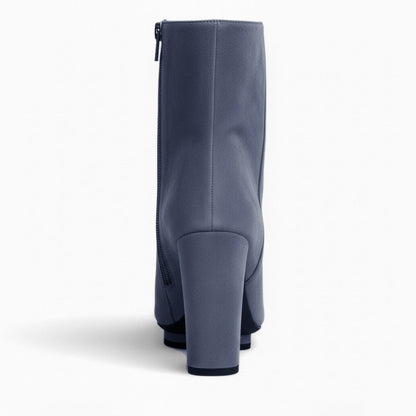 Teresa Grey Suede Ankle Bootie Hidden Platform 100mm Heel Boots by Beautiisoles – Don't Panic Shoes