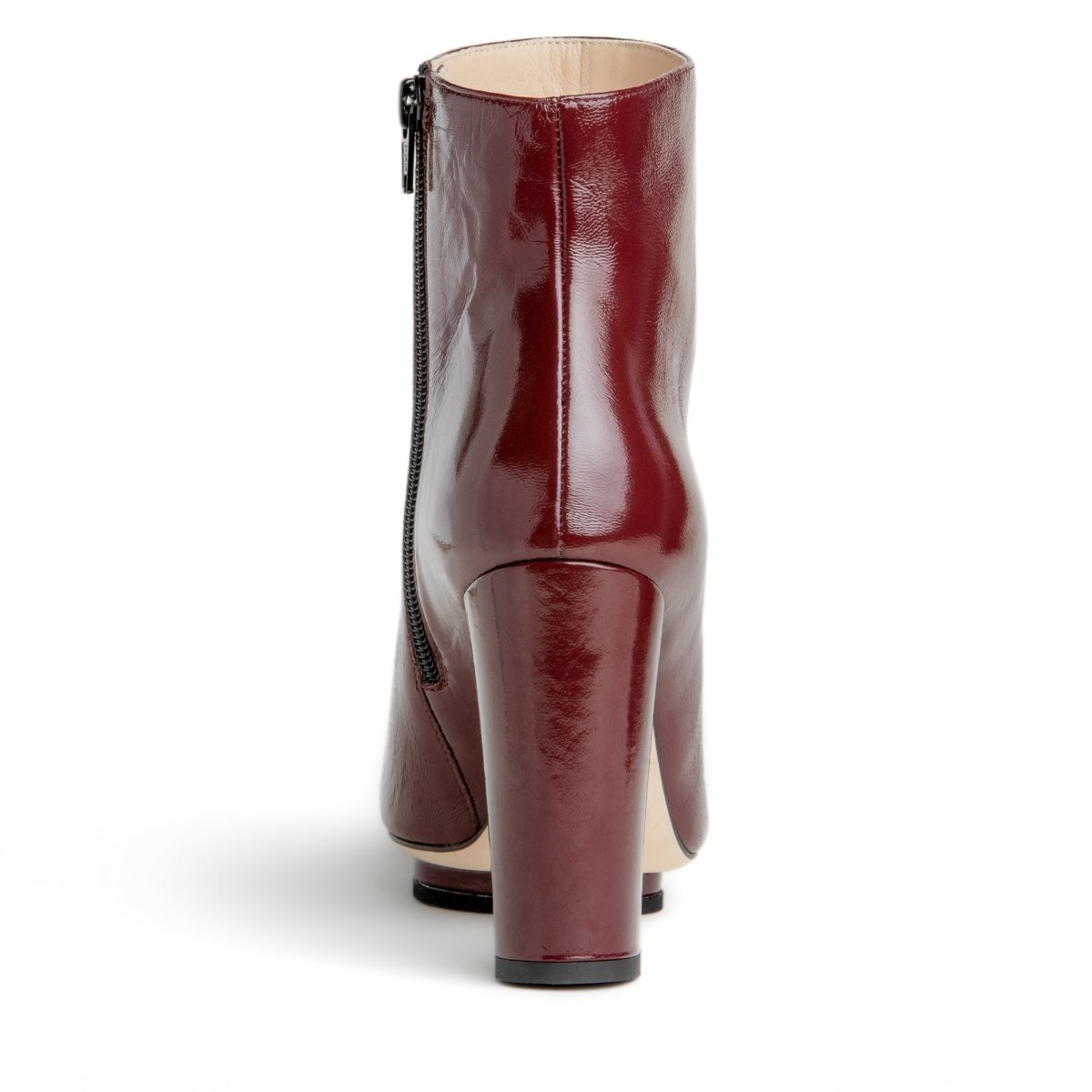 Tessa Ankle Bootie Patent Leather Black 100mm Heel Platform Boots by Beautiisoles – Don't Panic Shoes