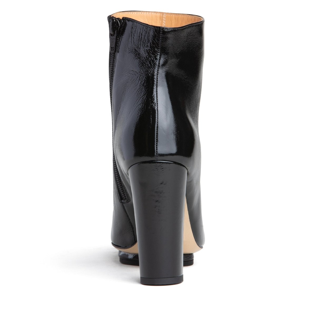 Tessa Ankle Bootie Patent Leather Black Hidden Platform Boots by Beautiisoles – Don't Panic Shoes