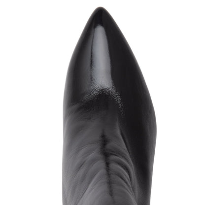 Tessa Ankle Bootie Patent Leather Black Hidden Platform Boots by Beautiisoles – Don't Panic Shoes