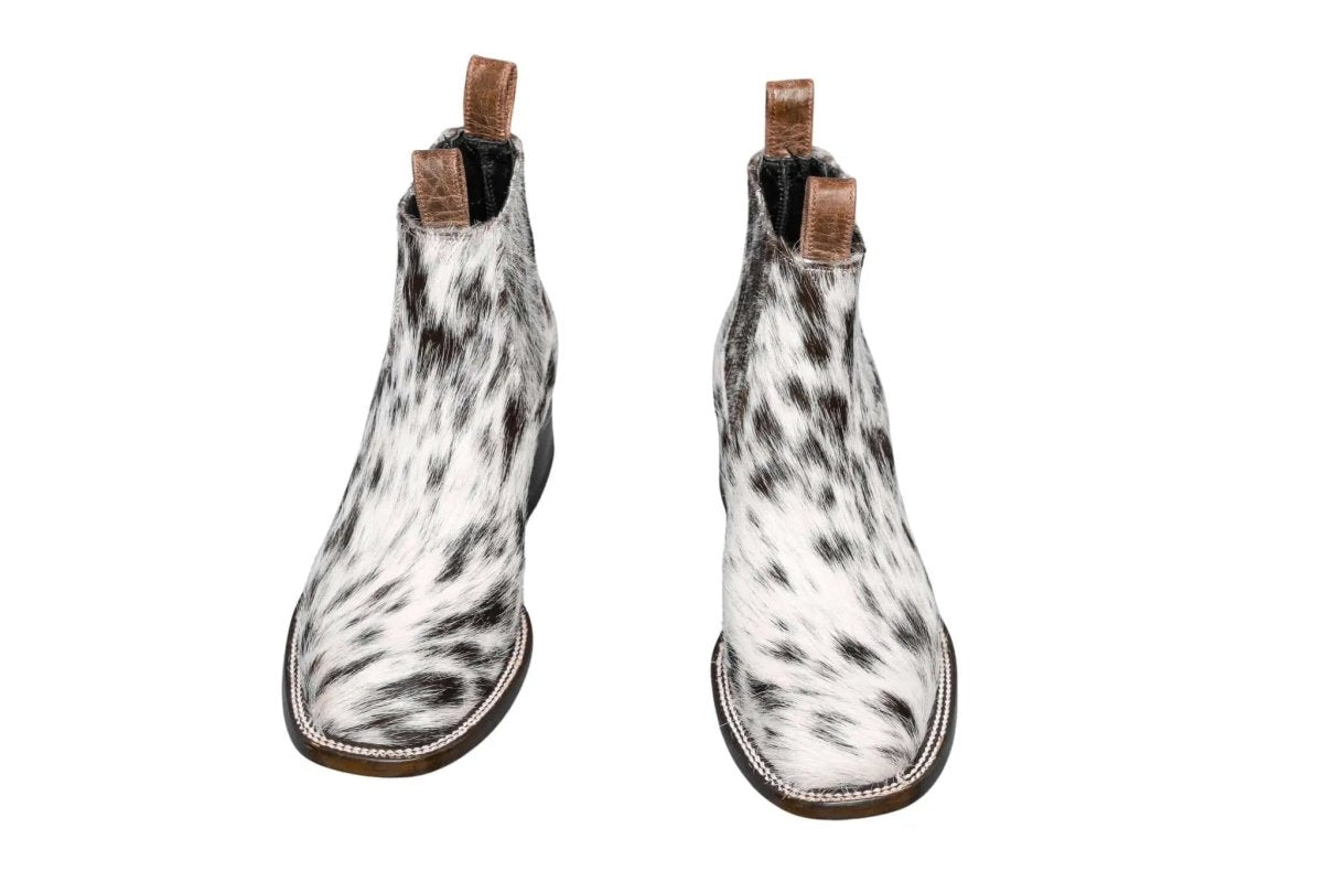 The Aurora Cowhide Boots – Size 7.5 Us by Stiefeld Boots – Don't Panic Shoes