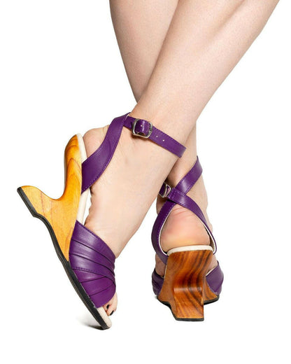 The Boom Boom Wedge - In Bang Bang Purple Shoes by Lucky Lou Shoes – Don't Panic Shoes