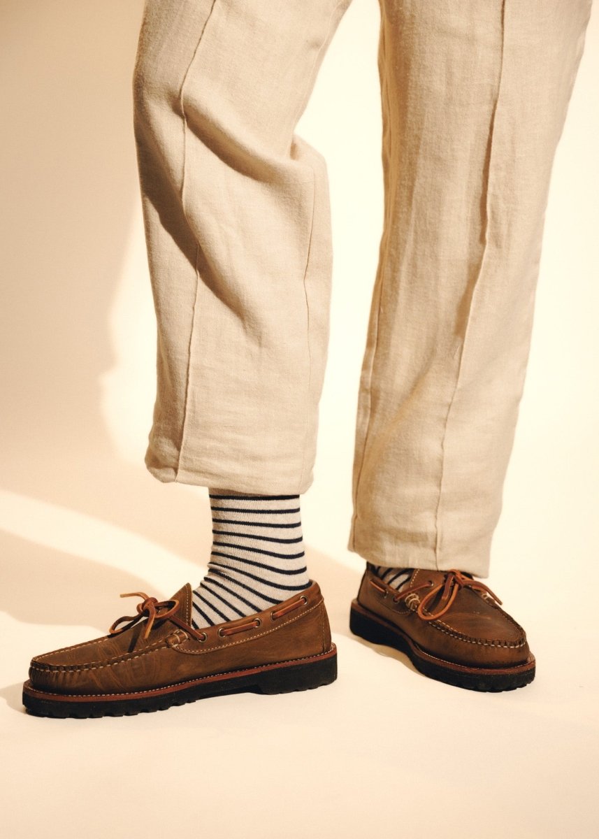 The Breton Stripe Socks by American Trench – Don't Panic Shoes