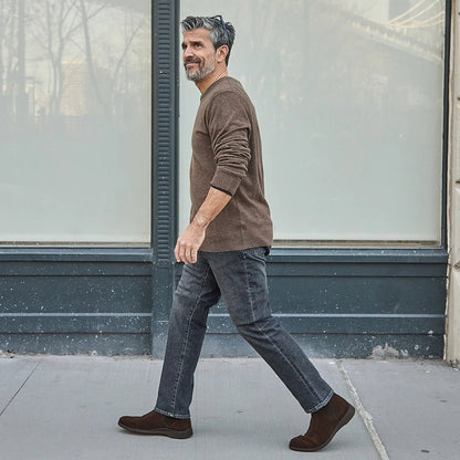 The Chelsea Walnut Premium Shoes Everyday Comfort Wear Men's Chelsea Boots by Amberjack – Don't Panic Shoes