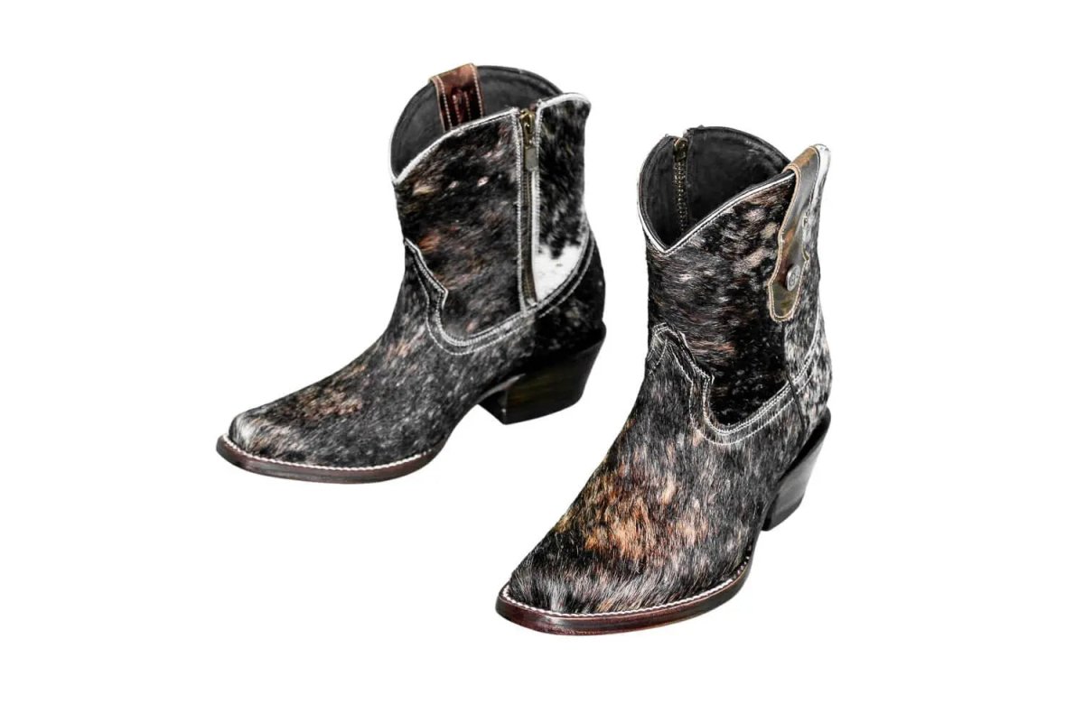 The Loretta Cowhide Boots - Rose Gold Metallic Limited Edition by Stiefeld Boots – Don't Panic Shoes