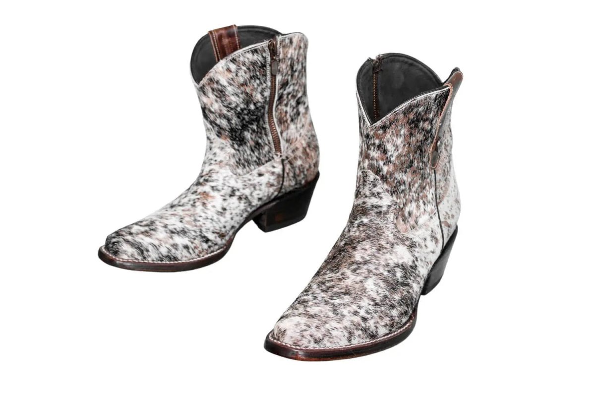 The Loretta Cowhide Boots - Rose Gold Metallic Limited Edition by Stiefeld Boots – Don't Panic Shoes